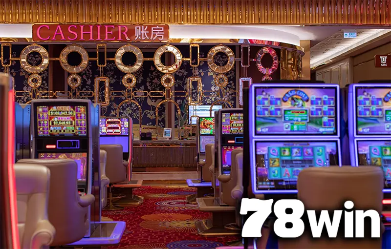 Khu vực slot machine hiện đại – nơi hàng ngàn lượt quay jackpot diễn ra mỗi ngày
